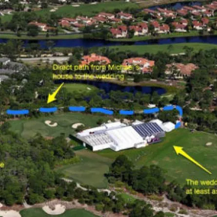 خيمة زفاف Michael Jordan بعارضة أزياء الأكبر في التاريخ