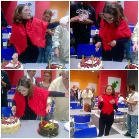 سامية الجزائري تحتفل بعيد ميلادها على طريقة "الزّفة" الّلبنانيّة