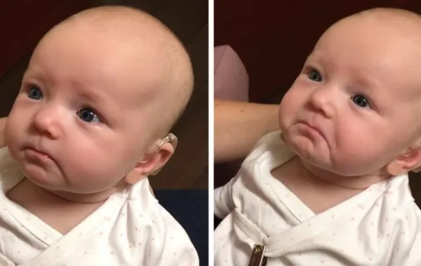 فيديو يخطف القلوب.. ردة فعل رضيعة صمّاء تسمع صوت أمها للمرة الأولى