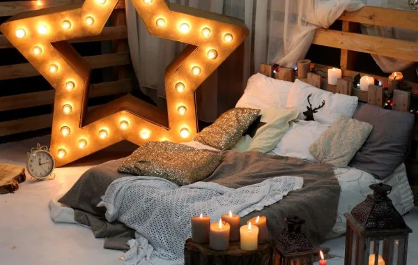 ديكورات المنزل من الشمع