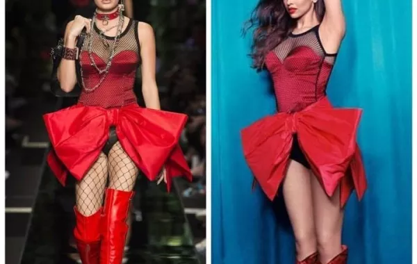 ديبيكا بادوكون بجرأة الأحمر من Anaita Shroff Adajania