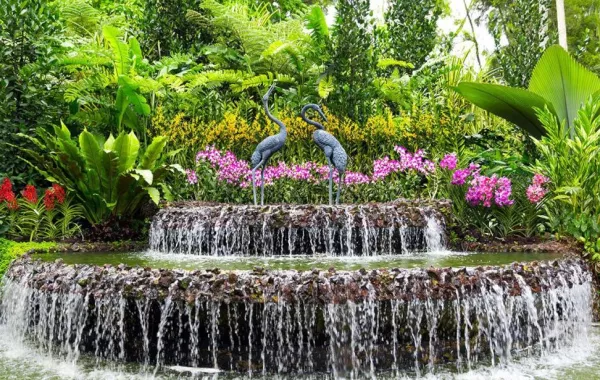 حدائق سنغافورة النباتية وجهة سياحية في الربيع