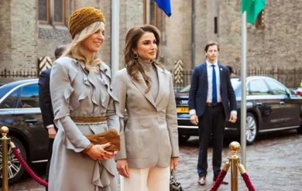 الملكة رانيا والملكة ماكسيما تزوران معهد التدريب المهني التكنولوجي في لاهاي