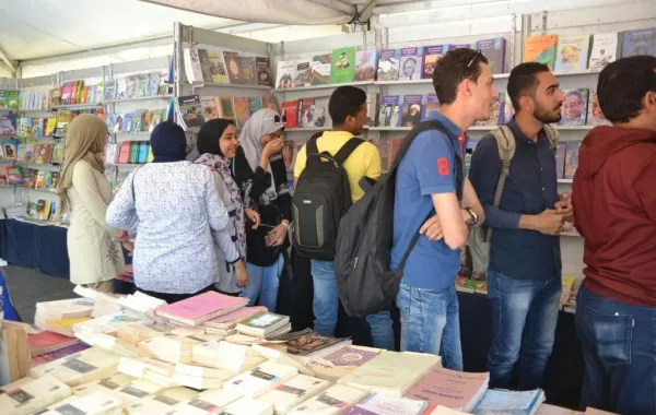 افتتاح معرض الكتاب بجامعة حلوان