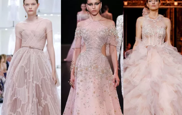 أحدث فساتين خطوبة بالوردي  2019