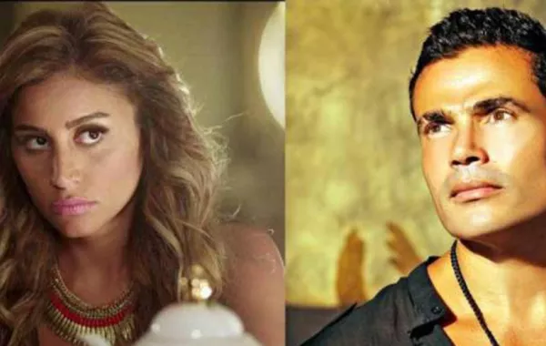 وشم دينا الشربيني يكشف فارق العمر بين عمرو دياب ووالدها فكم الفرق؟