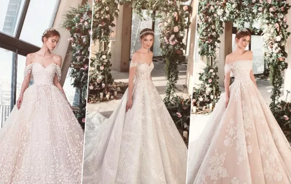 موديلات فساتين أفراح رومانسية بتوقيع مصممين عرب