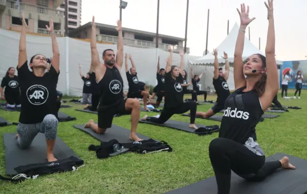 جلسة يوغا مع " adidas Runners Beirut"
