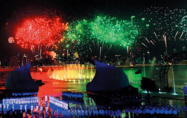 فيديو: إطلاق الألعاب النارية في "لامير" دبي بمناسبة اليوم الوطني السعودي 88