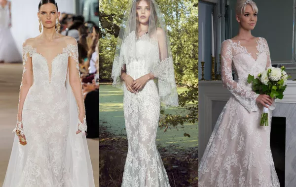 أجمل فساتين دانتيل لعروس 2019