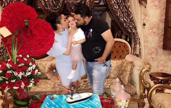 دنيا بطمة تحتفل بعيد ميلاد محمد الترك