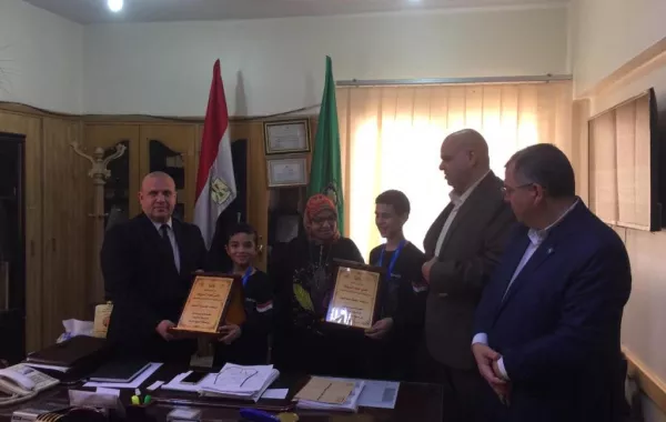 تكريم فريق الروبوت بالدقهلية