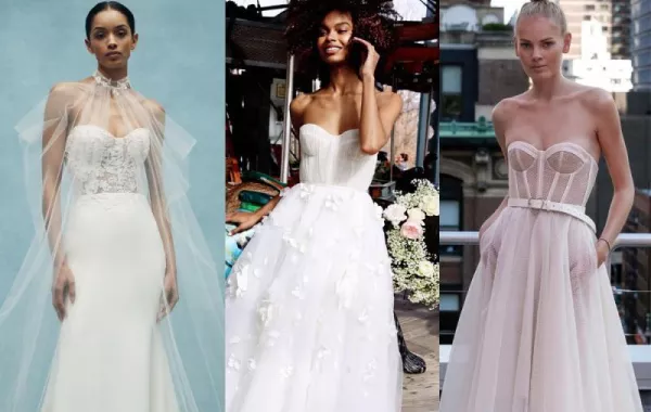 فساتين زفاف كورسيه 2020 لشد الجسم