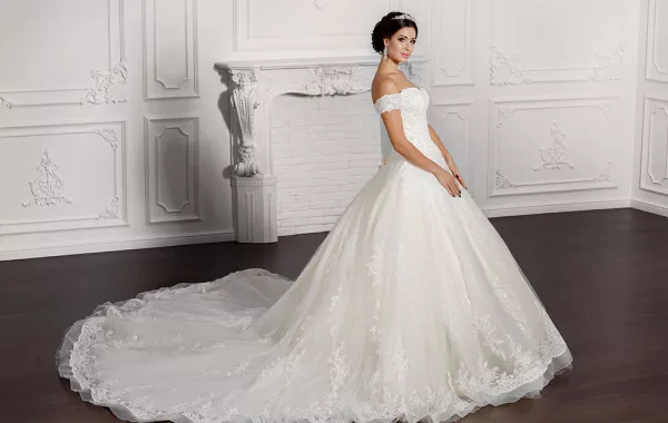 فساتين زفاف طويلة من الخلف لإطلالة فخمة