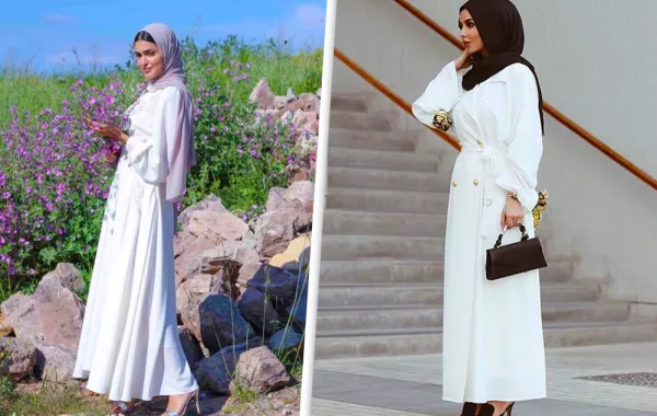عبايات باللون الأبيض ناعمة لصيف 2019