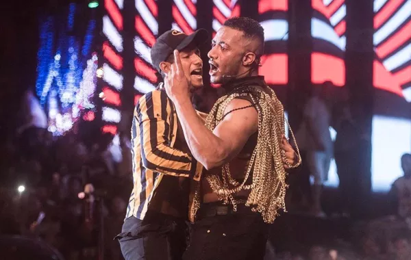 صور: اشتباكات عنيفة في حفل محمد رمضان والفنان يتدخل للحفاظ على البنات