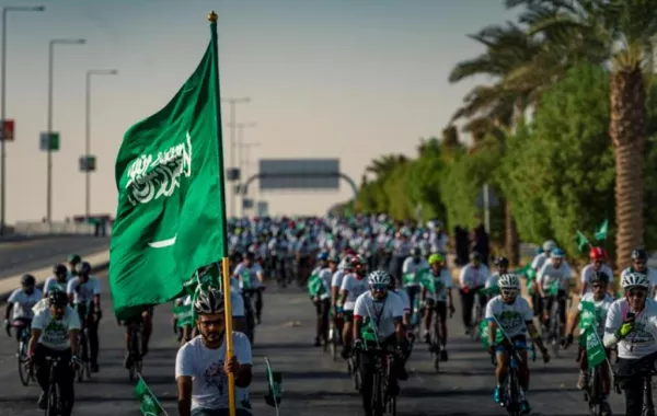 ماراثون مسك للدراجات الهوائية احتفالاً باليوم الوطني الـ 89