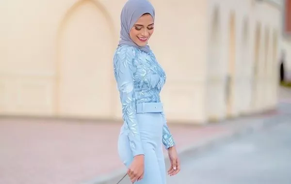 أجمل موديلات جمبسوت سواريه للسهرات للمحجبات