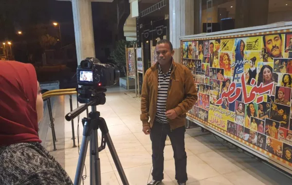 افتتاح «الفيل الأزرق» بالأوبرا، خلال ملتقى الشباب الأفريقي