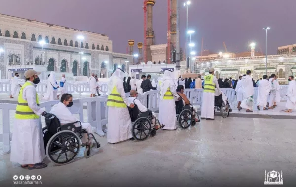 150من ذوي الاعاقة وكبار السن يؤدون مناسكهم وسط منظومة متكاملة 