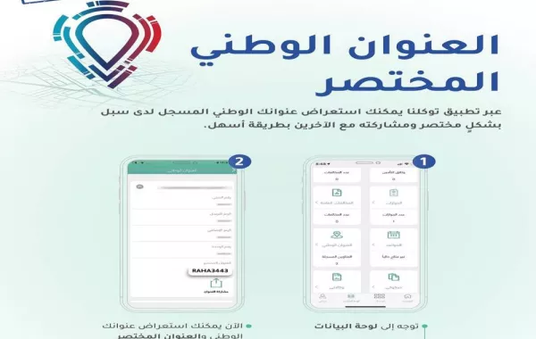 خطوات عرض العنوان الوطني