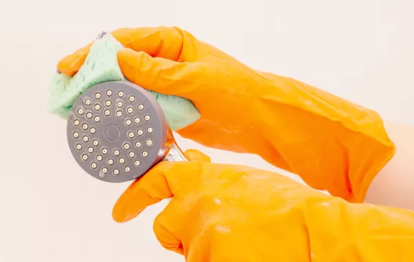 نزع الترسبات عن "دش" الاستحمام