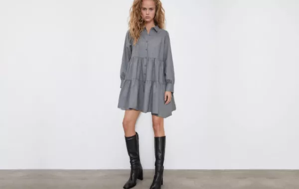 موديلات فساتين واسعة بتفاصيل الكشكش