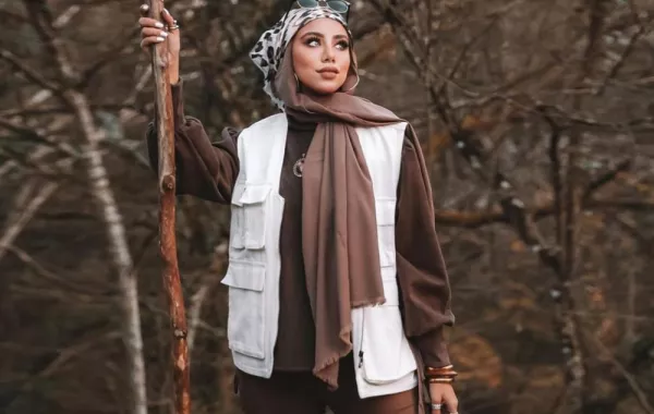 تنسيق اللون الجوزي للمحجبات