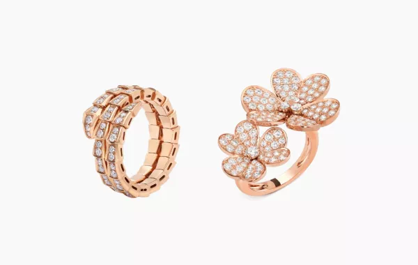 موديلات خواتم ذهب وردي عصرية لسهرات صيف 2021