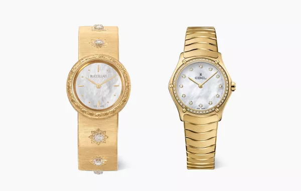 ساعات ضخمة من الذهب الأصفر لصاحبة الذوق الجذاب