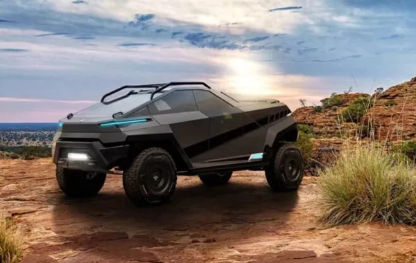 مركبة كهربائية مستقبلية بأجنحة خفاش شمسية