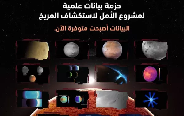 مسبار الأمل ينشر الدفعة الثانية من البيانات العلمية حول كوكب المريخ. الصورة من "وام"