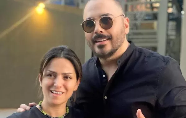 رندا علم مع رامي عياش من كواليس مسلسل"  العين بالعين "-  صورة من صفحتها الرسمية على انستغرام