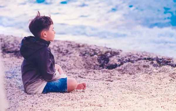 صورة لطفل يتنفس