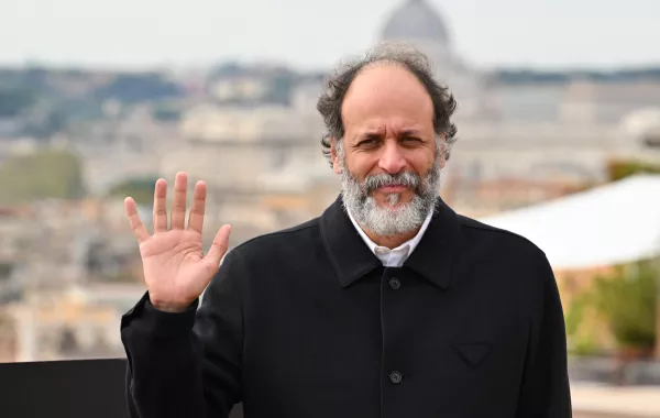 Italian director Luca Guadagnino poses during a photocall for the film "Bones And All" on November 12, 2022 in Rome. Andreas SOLARO / AFP