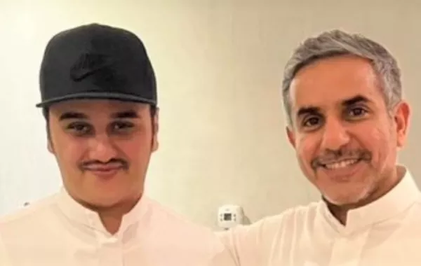 الشاعر فهد مساعد وعباس إبراهيم  في احدث ظهور له -الصورة من سناب شات الشاعر