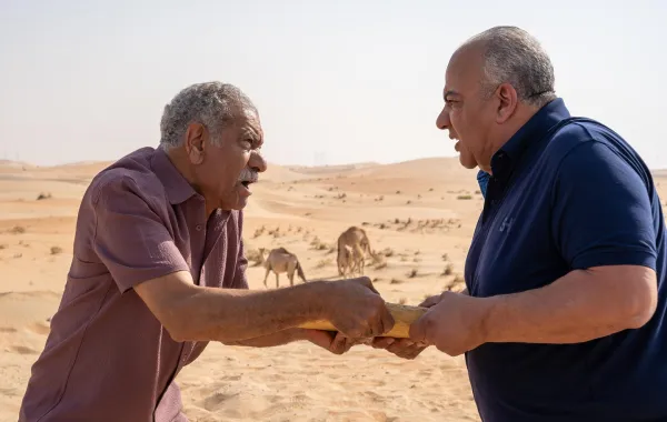 سيد رجب وبيومي فؤاد من كواليس تصوير فيلم شلة ثانوي- الصورة بيان من الشركة المنتجة