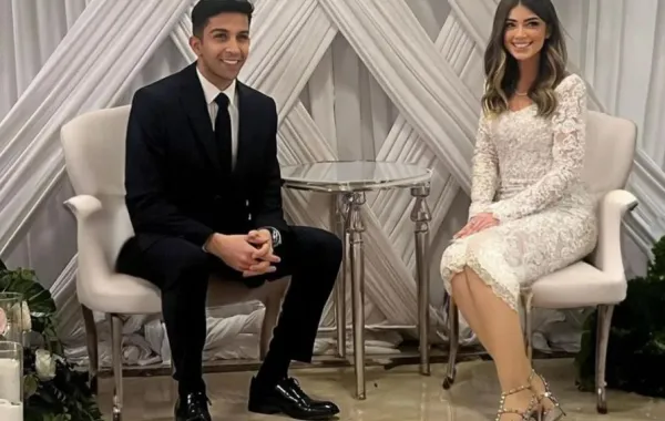 ليلى زاهر وهشام ماجد في حفل خطوبتهما - الصورة من حسابها على إنستغرام