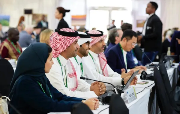 السعودية ممثلة في المركز الوطني لتنمية الحياة الفطرية تستعرض ريادتها البيئية في مؤتمر رامسار - الصورة من وكالة الأنباء السعودية "واس"