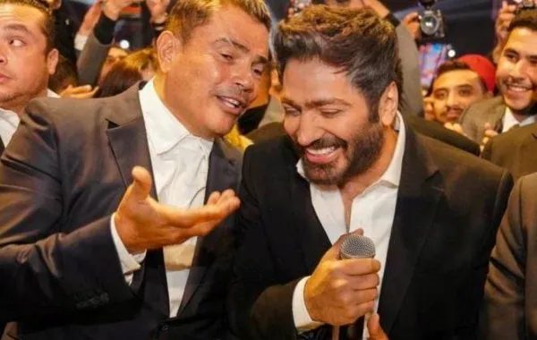 عمرو دياب وتامر حسني من حفل زفاف أحمد عصام - الصورة من حساب تامر حسني على انستغرام