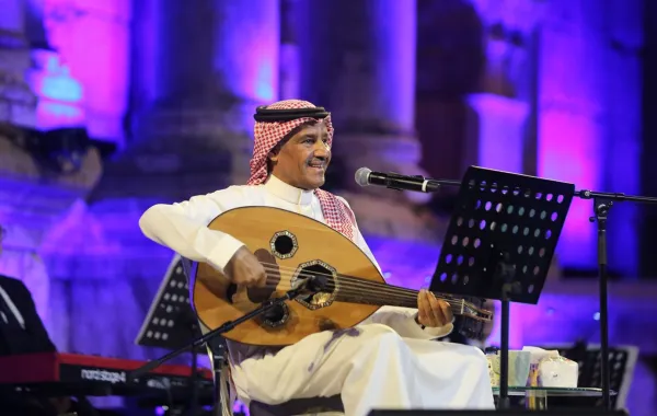 خالد عبد الرحمن من مهرجان جرش - الصورة من اللجنة الإغلامية للمهرجان