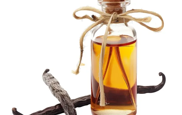 عبوة زجاجية محتوية على مستخلص الفانيليا