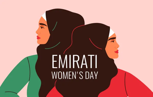 بوستر تعبيري عن يوم المرأة الاماراتية 