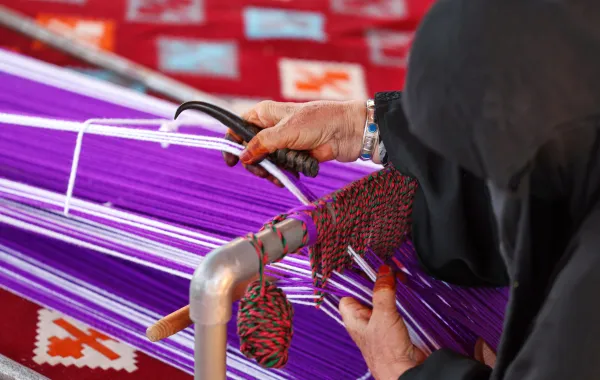 السدو من الحرف اليدوية التقليدية في السعودية. الصورة من منصة الصور السعودية