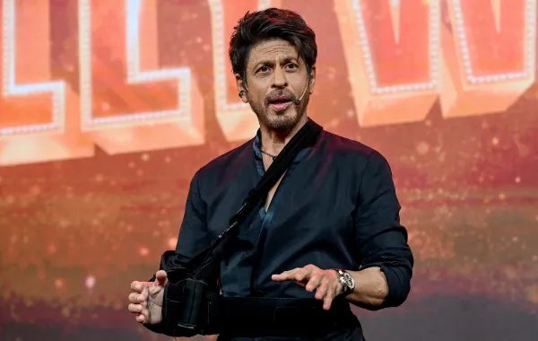 شاروخان في مومباي (Shah Rukh Khan in Mumbai). مصدر الصورة: Sujit JAISWAL / AFP