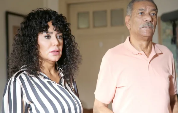 سيد رجب ورانيا يوسف من كواليس مسلسل "لينك"- الصورة من الشركة المنتجة