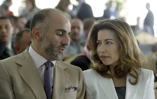 الأمير طلال والأميرة غيداء ( Prince Talal Ibn Mohammad and Princess Ghida  ). مصدر الصورة: JOSEPH BARRAK / AFP