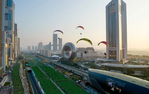 إقبال واسع على تحدي دبي للياقة. الصورة من مكتب دبي الإعلامي
