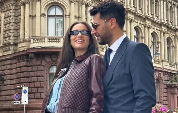 مراد يلديريم وزوجته إيمان الباني- الصورة من حسابه على إنستغرام