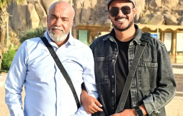 الفنان الراحل سليمان عيد ونجله عبد الرحمن - الصورة من حساب عبد الرحمن على إنستغرام